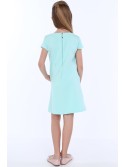 Girls\' dress with pockets, light mint NDZ8149 - Online store - Boutique